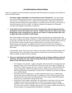 A Possible Solution to Many Problems There are a number of