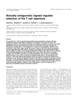 Mutually antagonistic signals regulate selection of the T cell repertoire