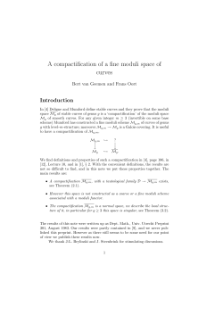A compactification of a fine moduli space of curves