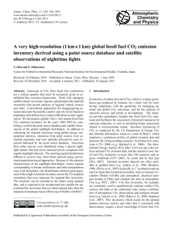 A very high-resolution (1 km&times;1 km) global fossil fuel CO2 emission