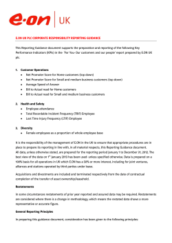 E.ON UK PLC CORPORATE RESPONSIBILITY
