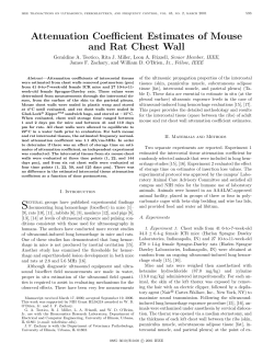 Attenuation Coefficient Estimates of Mouse and Rat Chest Wall