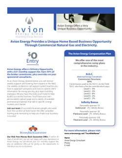 Avion Energy Provides a Unique Home Based Business Opportunity