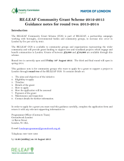 RE:LEAF Community Grant Scheme 2012-2015