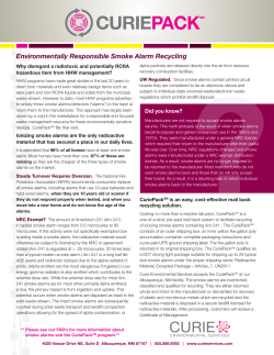 Environmentally Responsible Smoke Alarm Recycling