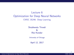 Deep Learning - University of Chicago