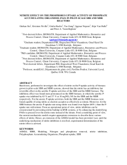 nitrite effect on the phosphorus uptake activity of