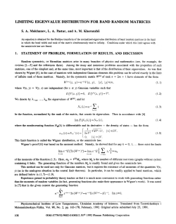 Limiting eigenvalue distribution for band random matrices