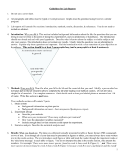 Guidelines for Lab Reports - Ecological Society of America