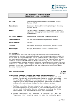 Nottingham University Business School - Jobs