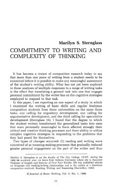 COMMITMENT TO WRITING AND COMPLEXITY OF THINKING