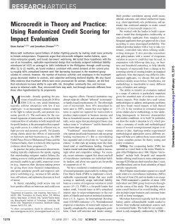 Microcredit in Theory and Practice: Using