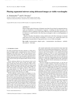 Phasing segmented mirrors using defocused images at visible