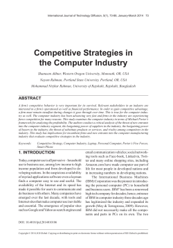 Competitive Strategies in the Computer Industry