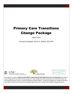 Primary Care Transitions Change Package