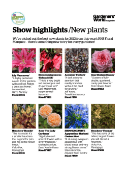 Show highlights/New plants