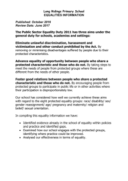 Advance equality of opportunity between people who share a