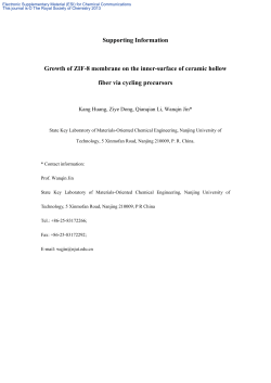Supporting Information Growth of ZIF