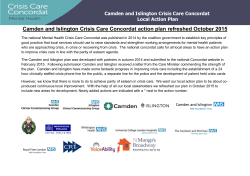 Camden and Islington Crisis Care Concordat Local Action Plan