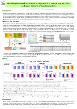 Modelling climate change impacts on production, carbon