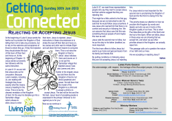Sunday 30th Jun 2013 REJECTING OR ACCEPTING JESUS