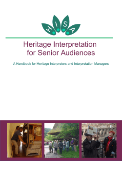 Heritage Interpretation for Senior Audiences