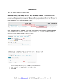 How to enter grades