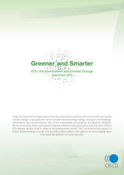 Greener and Smarter: ICTs, the environment and