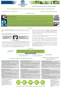 SOCIAL MARKETING AND THE DEEP RATIONALITY OF DARK