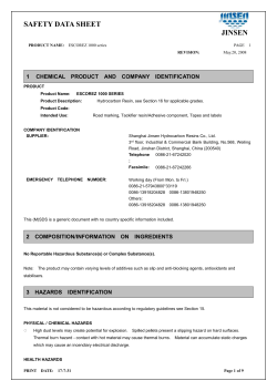 SAFETY DATA SHEET JINSEN