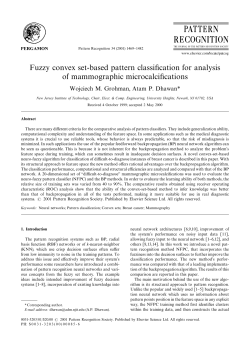 Fuzzy convex set-based pattern classi"cation for analysis of