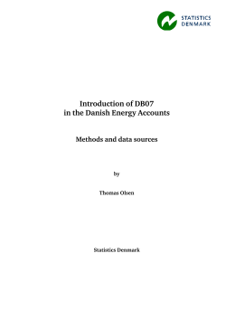 Introduction of DB07 in the Danish Energy Accounts