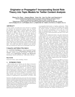 Originator or Propagator? Incorporating Social Role Theory into