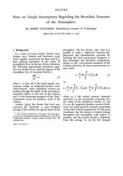 Note on Simple Assumptions Regarding the Baroclinic