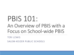 Tier I * SW-PBIS Foundation