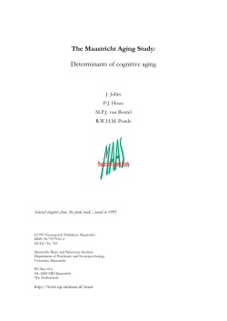 The Maastricht Aging Study: Determinants of cognitive