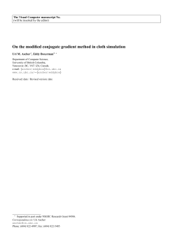 On the modified conjugate gradient method in cloth simulation