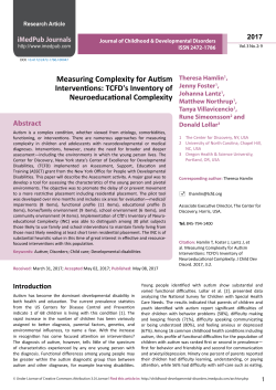 Measuring Complexity for Autism Interventions