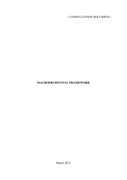Macroprudential Framework