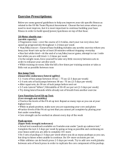 Exercise Prescriptions