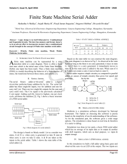 Finite State Machine Serial Adder