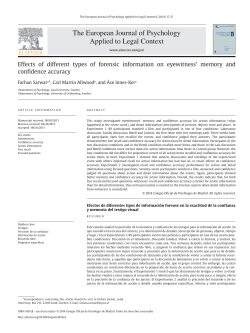 Effects of different types of forensic information on eyewitness