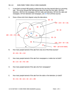 Section 7.2 Worksheet Venn Diagram Solutions