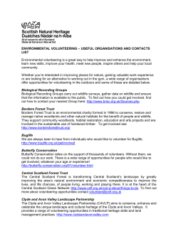 ENVIRONMENTAL VOLUNTEERING - Scottish Natural Heritage