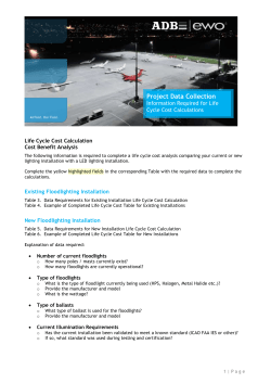 LED Floodlighting Data Gathering - ROI Calculation