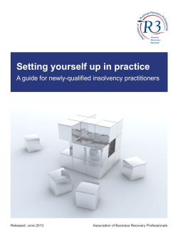 Setting yourself up in practice - Association of Business Recovery