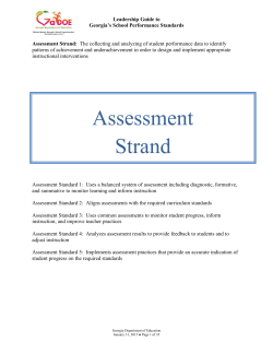 Assessment Strand - Georgia Department of Education