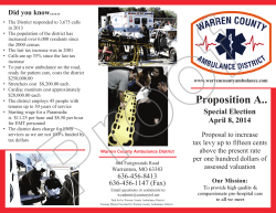 Proposition A.. - Warren County Ambulance District
