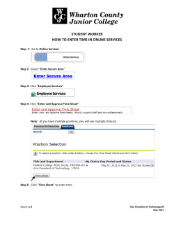 student worker how to enter time in online services