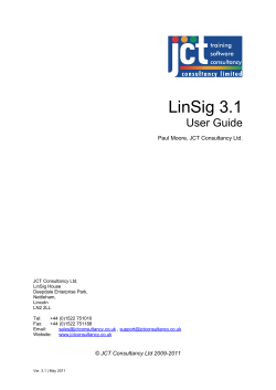 LinSig Version 3.1 Manual